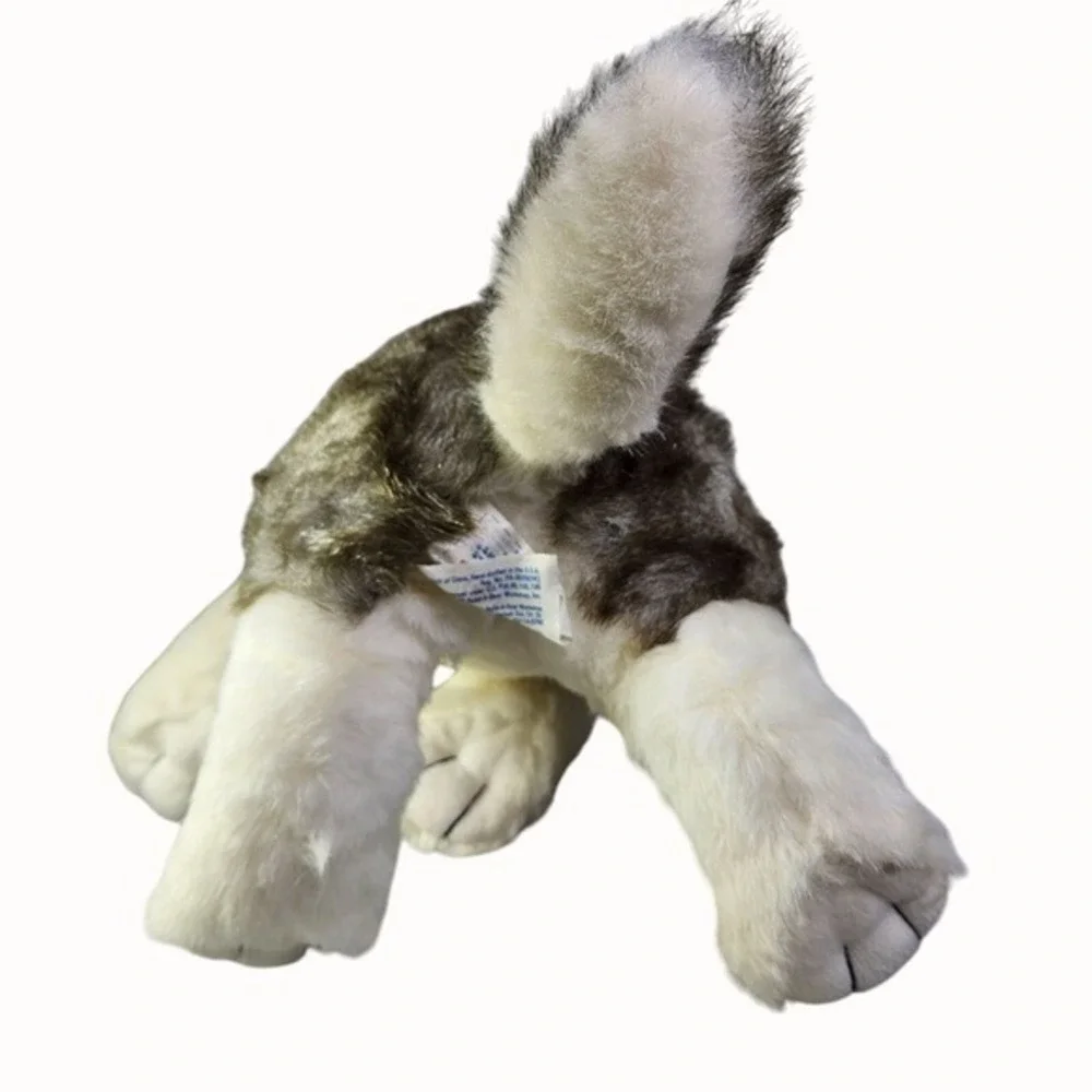Build A Bear BABW 18 Inch Grey White Wolf Husky Dog Plush Stuffed‎ Animal Toy